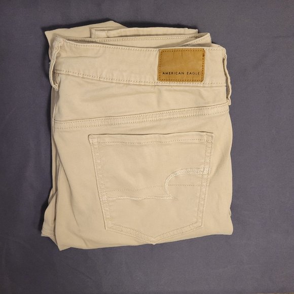 AMERICAN EAGLE WOMENS TAN SUPER STRETCH TAN JEGGINGS SIZE 10 X-LONG - Picture 9 of 11